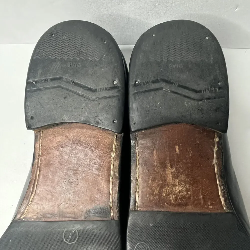 Hugo Boss  Black Leather  Derby Dress Shoes Mens Size 13 PLS READ